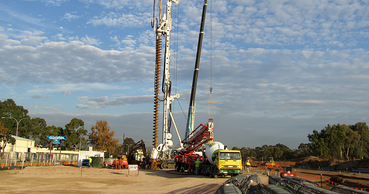 South Road Superway CFA Piling