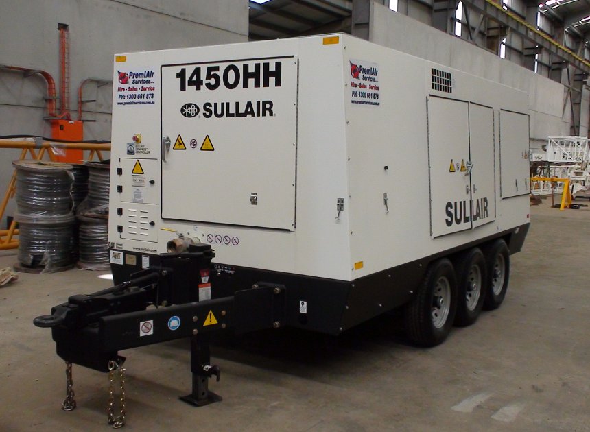 1450 CFM air compressor utilised for DTHH applications