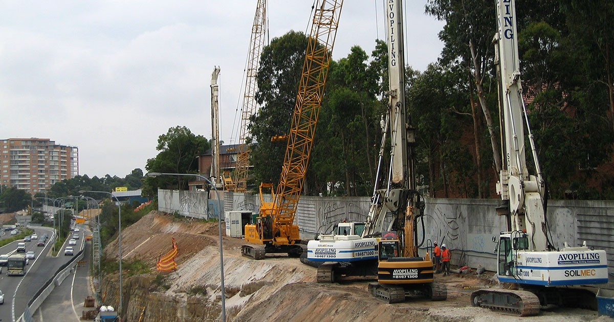 Lane Cove Tunnel - RW13 during construction