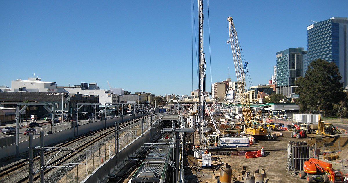 Piling works adjacent to live rail