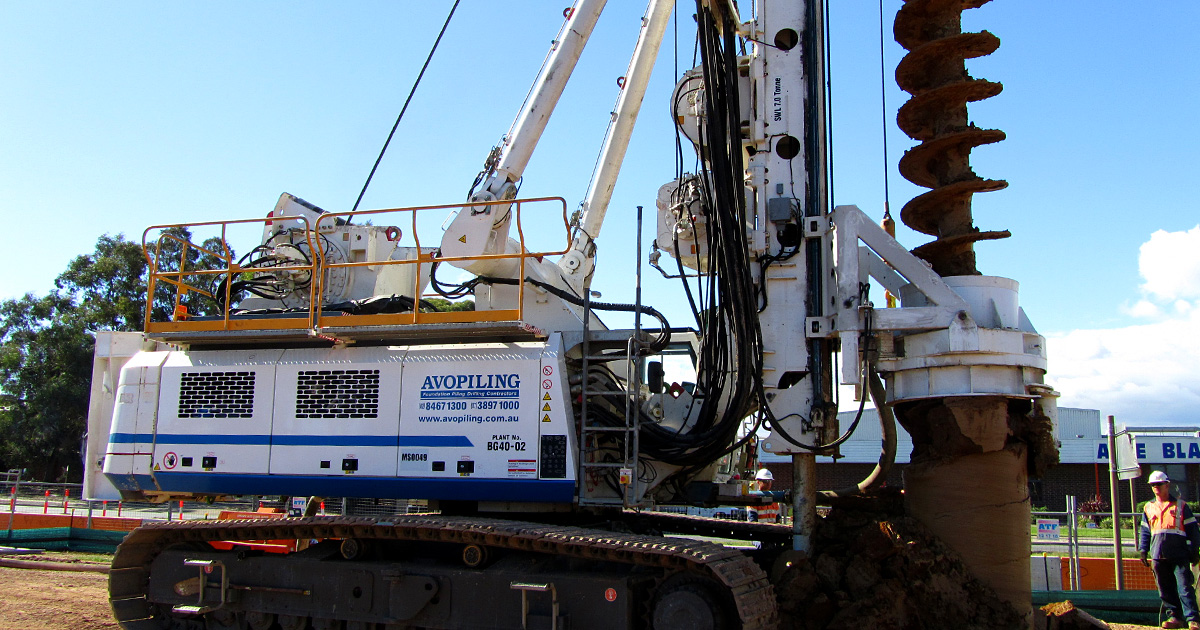 South Road Superway CFA Piling